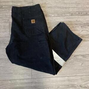 Carhartt Pants Mens 40x30 Dungaree Fit Washed Duck Canvas Utility Lined Pant